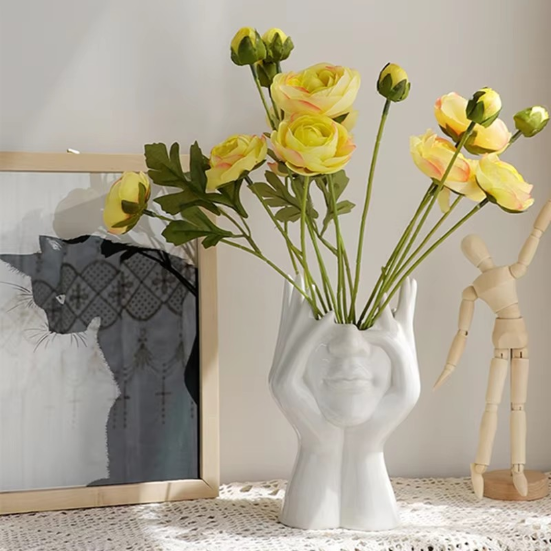 Keramik-Vase im Nordic Design – Künstlerische Blumenvase in Form eines Frauenkörpers für stilvolle Wohnraumdekoration