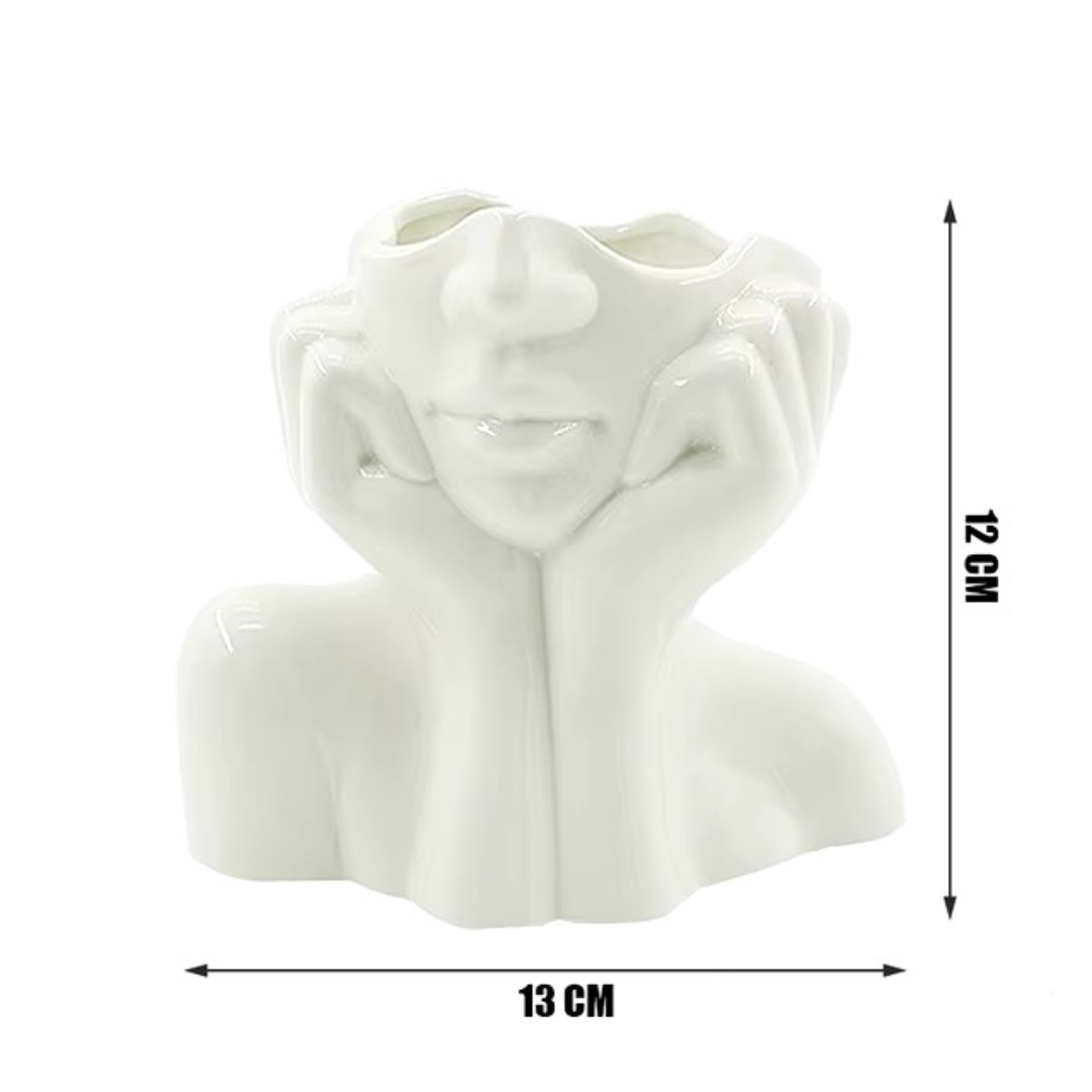 Keramik-Vase im Nordic Design – Künstlerische Blumenvase in Form eines Frauenkörpers für stilvolle Wohnraumdekoration
