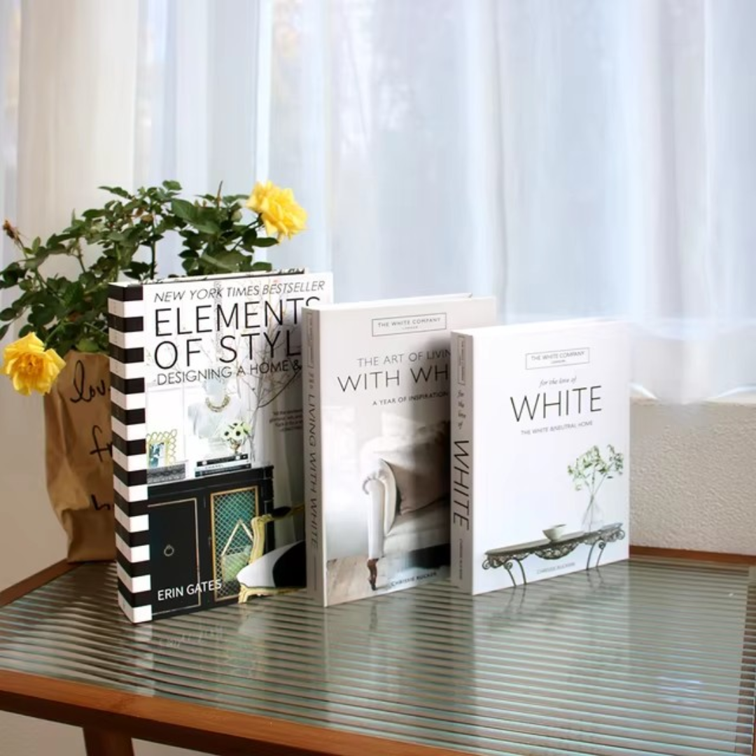 3-teiliges Deko-Bücher Set – Stilvolle Simulation für Kaffeetisch & Wohnzimmerdeko