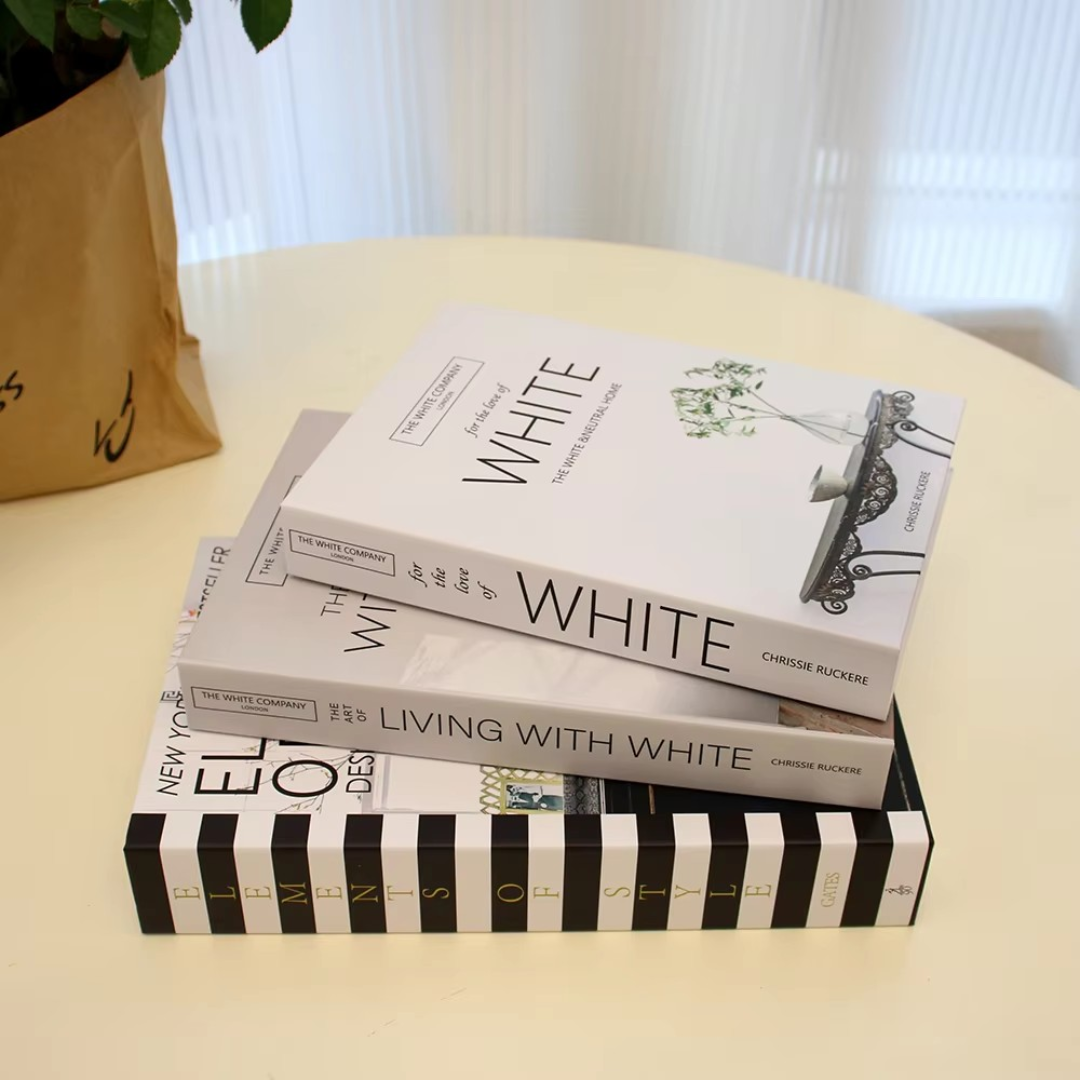 3-teiliges Deko-Bücher Set – Stilvolle Simulation für Kaffeetisch & Wohnzimmerdeko