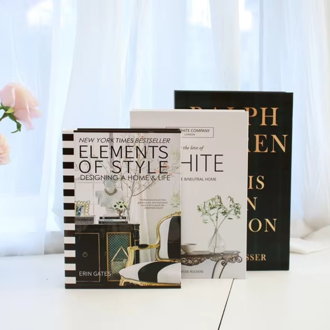 3-teiliges Deko-Bücher Set – Stilvolle Simulation für Kaffeetisch & Wohnzimmerdeko