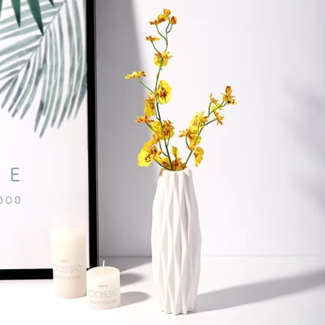 Nordische Kunststoffvase – Moderne Deko-Vase für frische Blumen und stilvolle Wohnraumgestaltung