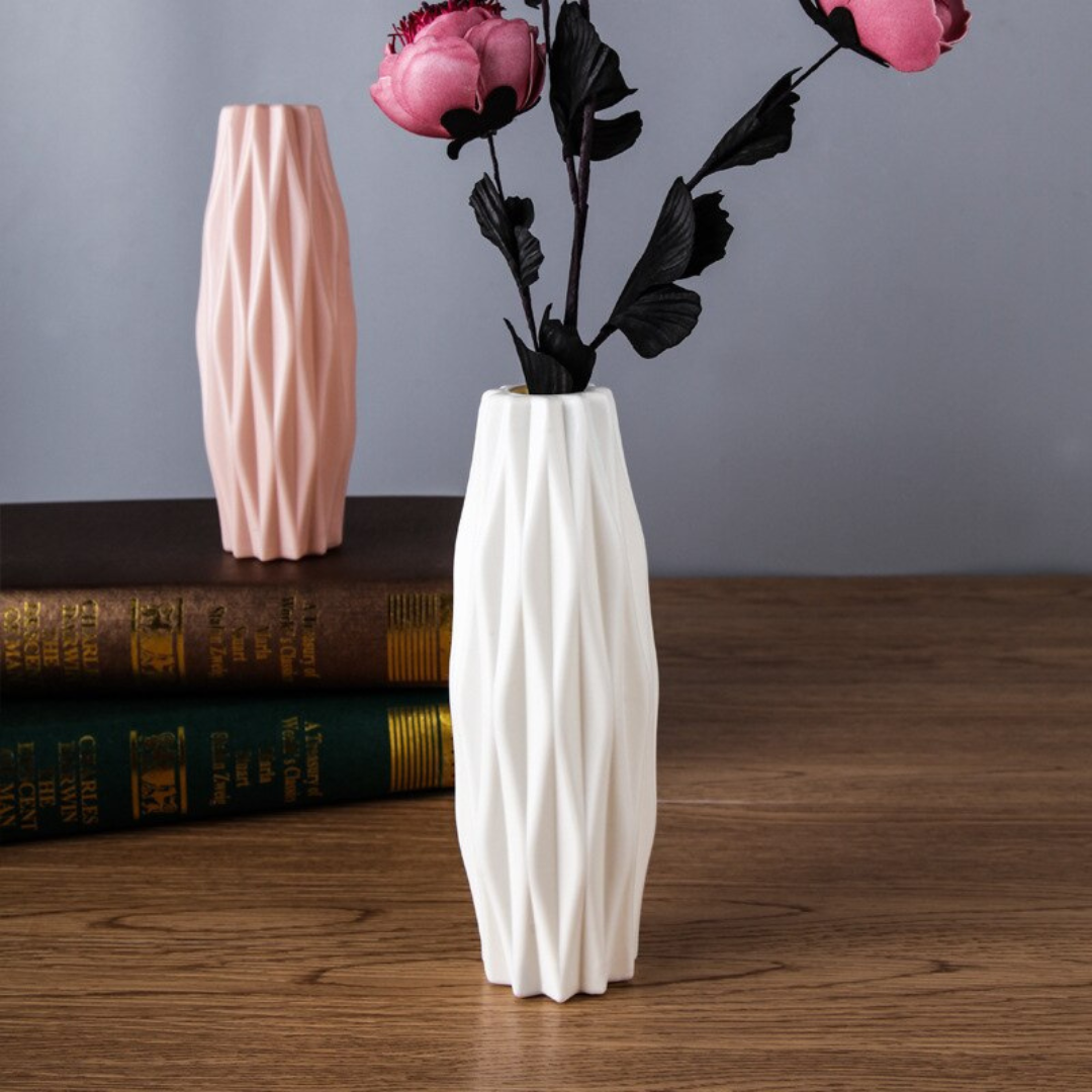 Nordische Kunststoffvase – Moderne Deko-Vase für frische Blumen und stilvolle Wohnraumgestaltung
