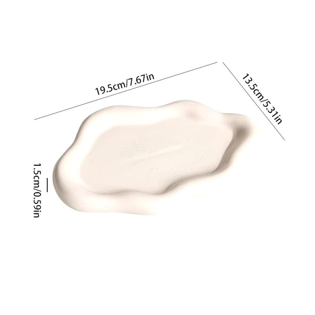 Keramik-Schmuckschale in Wolkenform – Dekoratives Schlüssel- & Uhrentablett für stilvolle Aufbewahrung